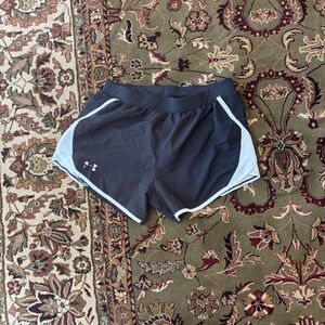 Under Armour Black and White Athletic Shorts Lightweight Performance